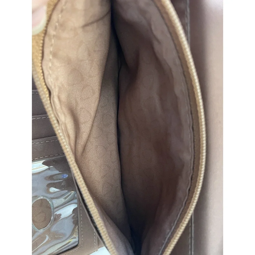 Liz Claiborne‎ Brown Clutch Wallet Snap Closure Checkbook Organizer Faux Leather